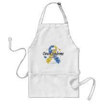 Down Syndrome Ribbon of Butterflies 2 Aprons
