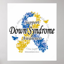 Down Syndrome Ribbon of Butterflies 2 Print