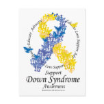 Down Syndrome Ribbon of Butterflies Postcard