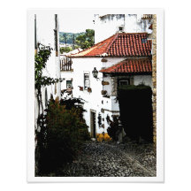 Down the Street in Obidos Portugal Art Photo