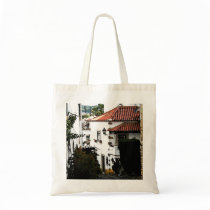 Down the Street in Obidos Portugal Canvas Bag