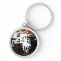 Down the Street in Obidos Portugal Keychain