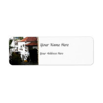 Down the Street in Obidos Portugal Return Address Label