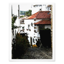 Down the Street in Obidos Portugal Art Photo
