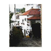 Down the Street in Obidos Portugal Post Card