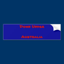 Down Under Australia bumper stickers