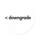< downgrade stickers
