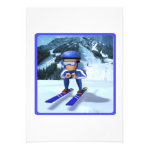 Downhill Skiing 2 Custom Invitation