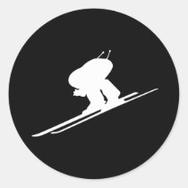 Downhill skiing stickers