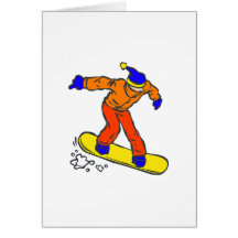 Downhill Snowboarder Card