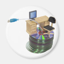 DownloadingSoftware070709 Refrigerator Magnet
