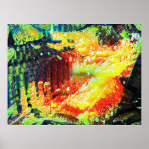 Downtown at night print