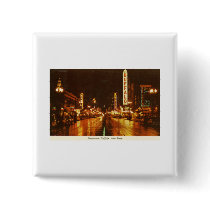 Downtown Buffalo NY at Night Vintage Pin