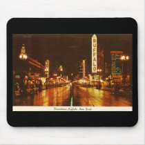 Downtown Buffalo NY at Night Vintage Mouse Pad