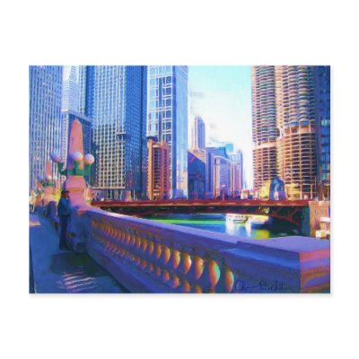 Downtown Chicago Post Card by Cdiehlio