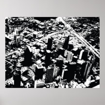 Downtown Dallas from Above Posters