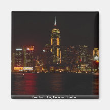 Downtown Hong Kong from Kowloon Refrigerator Magnet