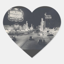 Downtown Las Vegas Retro Heart Sticker