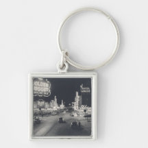 Downtown Las Vegas Retro Key Chains