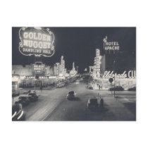 Downtown Las Vegas Retro Post Card