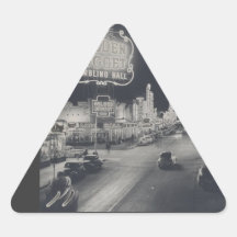 Downtown Las Vegas Retro Triangle Stickers