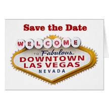 Downtown Las Vegas Save the Date Cards