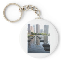Downtown Los Angeles California By Bernadette Seba Key Chain