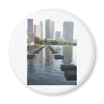 Downtown Los Angeles California By Bernadette Seba Magnets