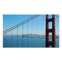 Downtown San Francisco through Golden Gate Bridge Photo