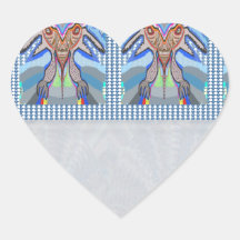 DOWSIRA - Wrench Headed Blood Sucker Monster Heart Stickers