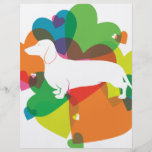 Doxie Colourful Heart Design Flyer Design