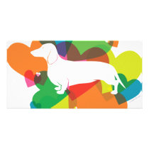 Doxie Colourful Heart Design