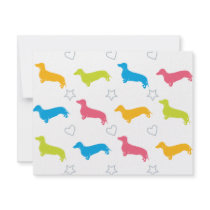 Doxie Colourful Hearts and Stars