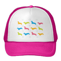 Doxie Colourful Hearts and Stars Trucker Hat