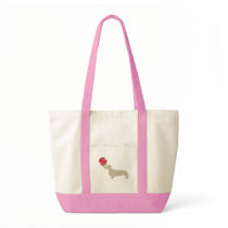 Doxie Delivers 12 Red Roses - Valentines Day!!!! Canvas Bags