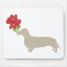 Doxie Delivers 12 Red Roses - Valentines Day!!!! Mouse Pad