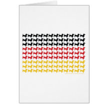 DOXIE-GERMAN-FLAG GREETING CARD