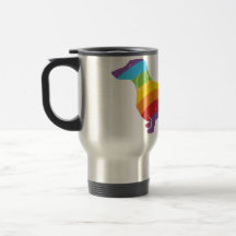 Doxie Rainbow Connection Coffee Mugs