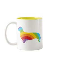 Doxie Rainbow Connection Mugs