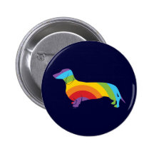 Doxie Rainbow Connection Pin