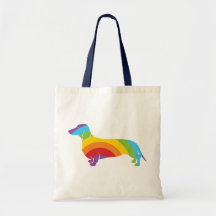 Doxie Rainbow Connection Tote Bags