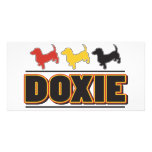 DOXIE-Word-COLOR Customized Photo Card