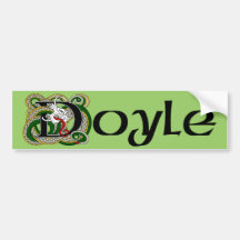 Doyle Celtic Dragon Bumper Sticker