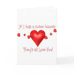 Dozen Hearts Greeting Card