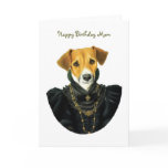 DR037 Jack Russell Terrier, Happy Birthday Mom Greeting Cards