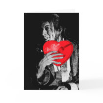 Dr. Jekyll with a Valentine's  Heart Card