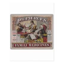 Dr. Pierce's family medicines old tyme ad Postcard