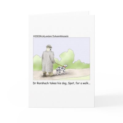Dr. Roarshach Cartoon Gifts, Tees, & Collectibles Greeting Card by beardiethor123