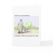 Dr. Roarshach Cartoon Gifts, Tees, & Collectibles Greeting Card