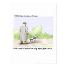 Dr. Roarshach Cartoon Gifts, Tees, & Collectibles Postcard